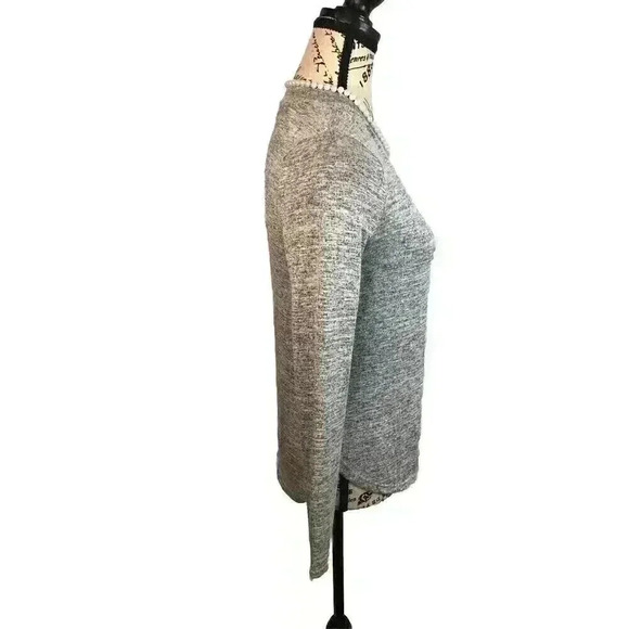 Banana Republic Heather Gray LuxeSpun Pullover Blouse Top L/S Size XS - Picture 4 of 6